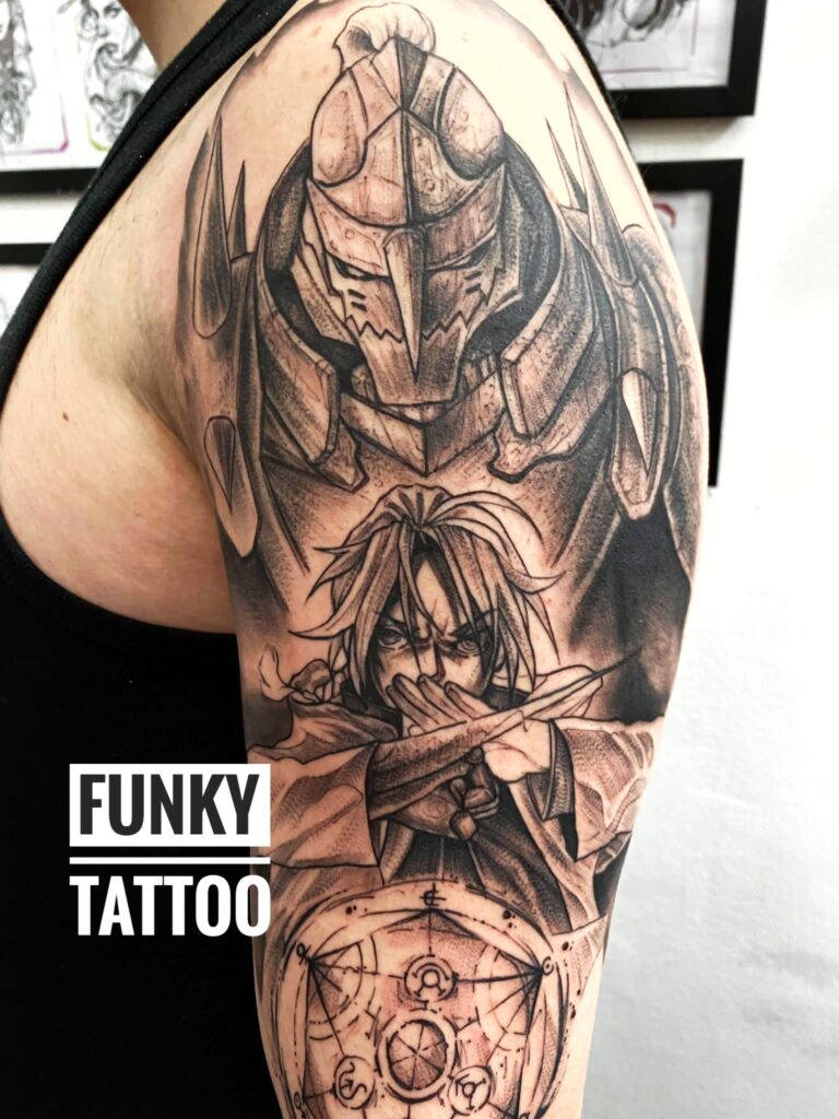 Tatuaj baieti tatuaje mari tatuaj manga tatuaj pe brat salon tatuaje si piercing Funky Tattoo