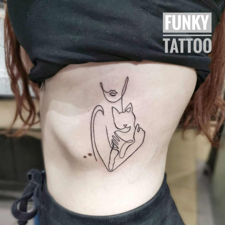 Salon tatuaje bucuresti funky tattoo tatuaj fete linework profil pe coaste