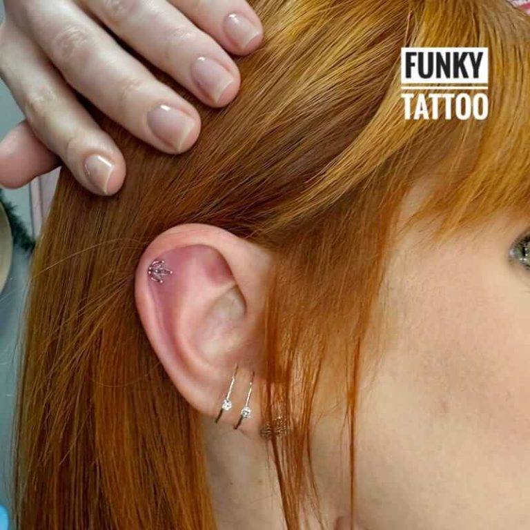 cercel helix double lob cercel ureche spranceana salon piercing bucuresti